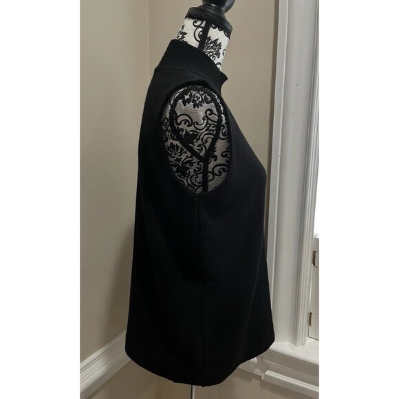 NWT Steve Fabrikant Black Santana Knit Sleeveless Mock Neck Shell Top 1X XL Saks - Picture 4 of 13